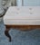 Cream French Country Window Bench Vintage Tufted Upholstered Carved End Stool For Sale - Image 8 of 15