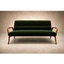 Giuseppe Scapinelli Giuseppe Scapinelli Sculptural Sofa in Solid Caviúna & Deep Evergreen Italian Mohair Velvet, Brazil, 1950s For Sale - Image 4 of 18