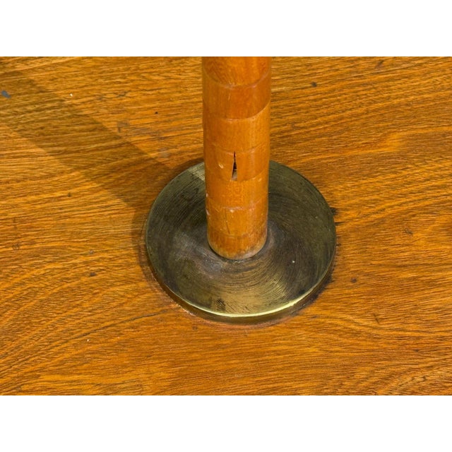 1930s Mid Century Modern, Organic Floor Lamp, Wood, Silk, Sweden For Sale - Image 12 of 12