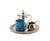 Bauhaus Litolff Blue Porcelain Mug and Elkington & Co Silver Plated Coffee Service, 2010s, Set of 4 For Sale - Image 3 of 16