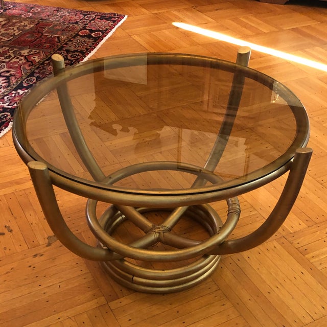 Such a unique piece, this beautiful vintage (circa 1960) bamboo coffee / cocktail table makes an incredible design...