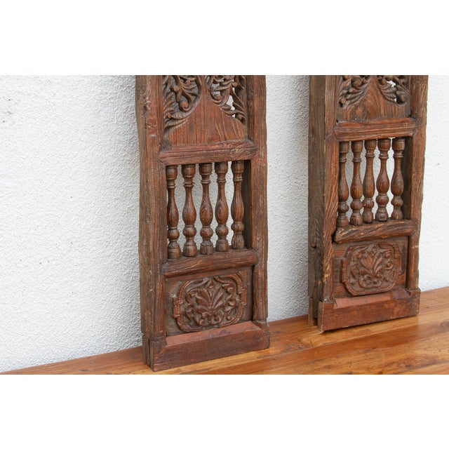 19th Century Pair of Tall Handcarved Antique Peacock Panels For Sale - Image 5 of 10