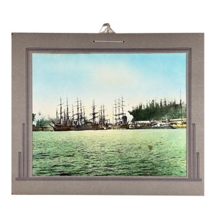 Rare Antique Hand-Colored Photograph of Port Blakely, Wa Mill (C. 1900) by Wilhelm Hester For Sale