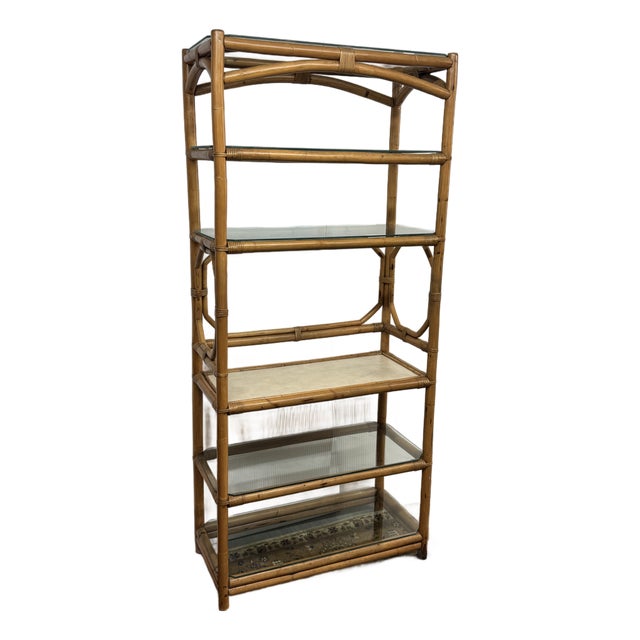 Organic Modern Bamboo Etagere For Sale