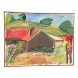 Lennart Johansson, Strandhus Äleklinta, 1983, Oil on Canvas For Sale