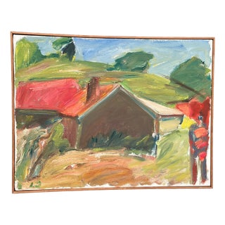 Lennart Johansson, Strandhus Äleklinta, 1983, Oil on Canvas For Sale