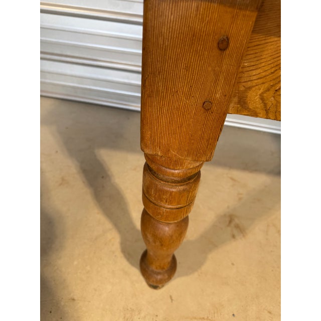 Antique Pine Table With One Drawer From England For Sale - Image 11 of 18