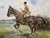 Olive British Sporting School, Circa 1990 – The Huntsman on a Bay Hunter – Equestrian Watercolor Gilt Framed & Mounted For Sale - Image 8 of 11