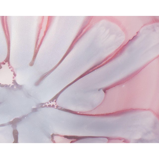 Contemporary Gallo Glass Purple Pink Satin Glass Bowl For Sale - Image 3 of 6