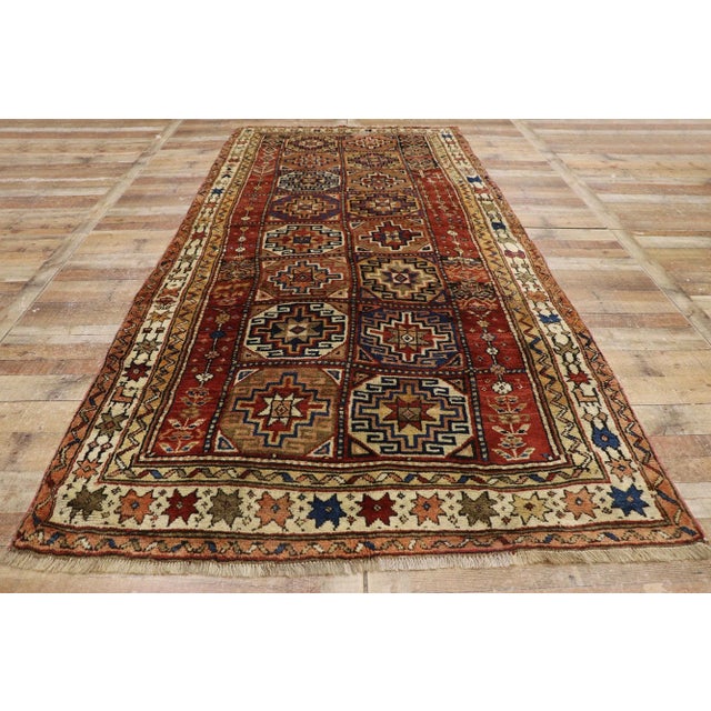 Textile Antique Karabagh Azerbaijan Gallery Rug - 05'03 X 11'00 For Sale - Image 7 of 9