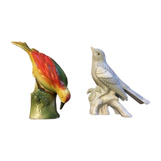 Porcelain Birds, 1950s, Set of 2 For Sale