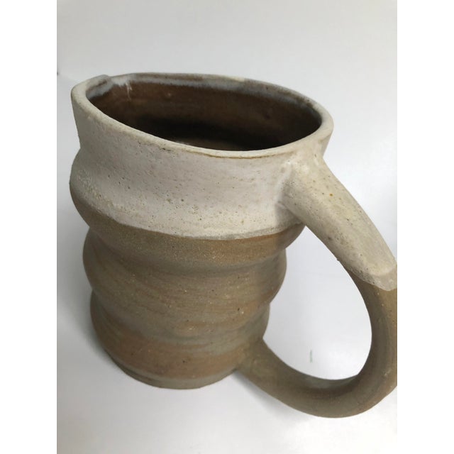 Ceramic Pair of Rustic Modern Hand-Thrown Pitchers For Sale - Image 7 of 9