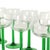 Green Vintage Alsace Wine Glasses with Green Stems from Luminarc, 1970s, Set of 12 For Sale - Image 8 of 16