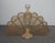 Vintage Brass Peacock Gold Folding Fireplace Screen For Sale - Image 12 of 12