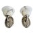 Pair Silver Nickel Alabaster Sunburst Wall Sconces For Sale