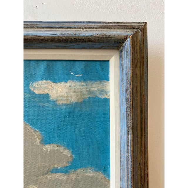 Vintage Large Scale Framed Lupin Painting on Canvas, Circa 1950s Chairish