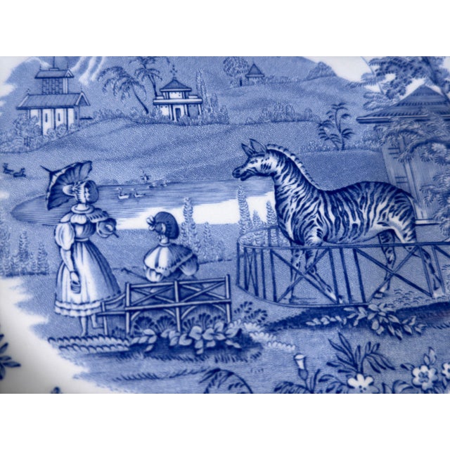 Blue Spode Blue Room Collection Zoological Series Plates, Made in England - Set of 4 For Sale - Image 8 of 12