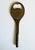 A charming and stylish 1970s tennis racket-shaped brass bottle opener. Perfect for gifting. Unmarked.
