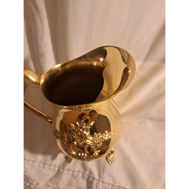 Gold plated vintage large water pitcher formal setting piece ,no flaws normal ware