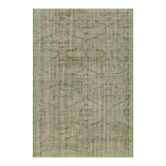 1960s Vintage Zeki Müren Art Deco Rug With Geometric Patterns For Sale