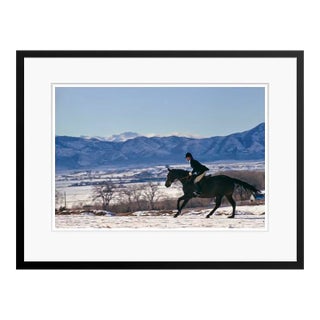 Toni Frissell 'A Horse Ride in the Snow' Archival Pigment Print Framed in Black For Sale