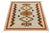 Contemporary Contemporary Southwest Style Flat-Weave Wool Rug in Terracotta, and Ochre For Sale - Image 3 of 10