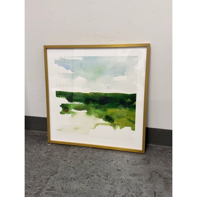 Design Plus Gallery presents a "Meet Me There Study 2" Abstract Landscape Watercolor Print from Renee Anne Bouffard-...