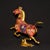 Late 19th Century Cloisonné Enamel Galloping Horse Statue on Swallow Base, 800g For Sale - Image 4 of 9