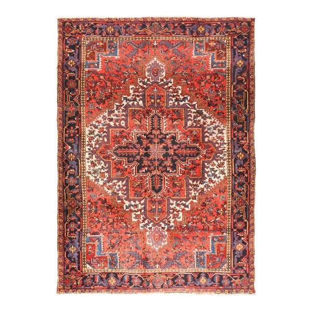 Antique Heriz Rug 7'9'' x 10'11'' For Sale