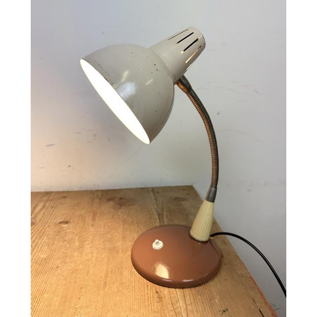 Vintage Industrial Gooseneck Table Lamp, 1960s For Sale - Image 16 of 17