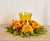 2020s Natural Looking Beautiful Golden Sunflower Candle Holder Silk Flower Arrangement For Sale - Image 5 of 9