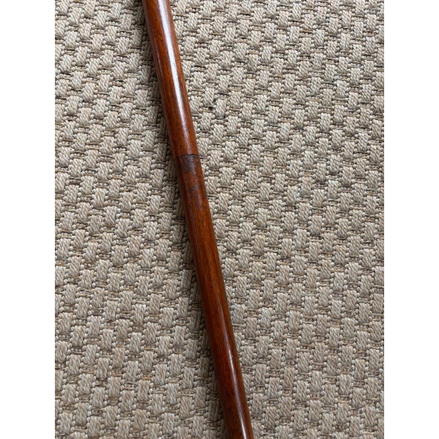 Wood 20th Century Brass Snake Head Wood Cane/Walking Stick For Sale - Image 7 of 10