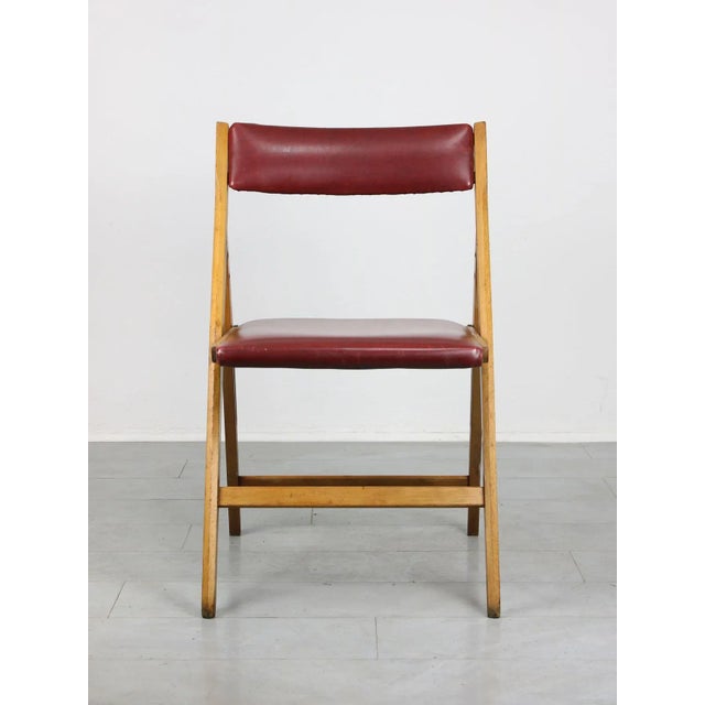 1960s Vintage Red Eden Folding Chair by Gio Ponti For Sale - Image 5 of 14