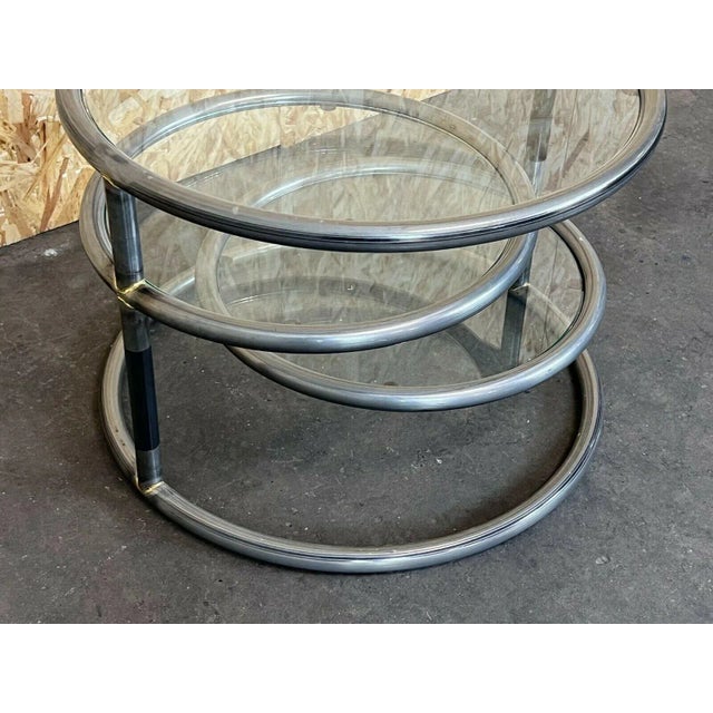 Coffee Table Metal Side Table Adjustable Coffee Table Design 60s 70s For Sale - Image 6 of 12