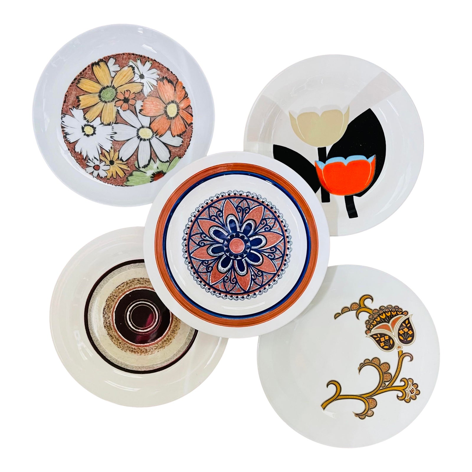 Vintage Mismatched Salad Plates Set of 5 Chairish