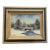 50's Vintage Winter Landscape Oil on Canvas For Sale