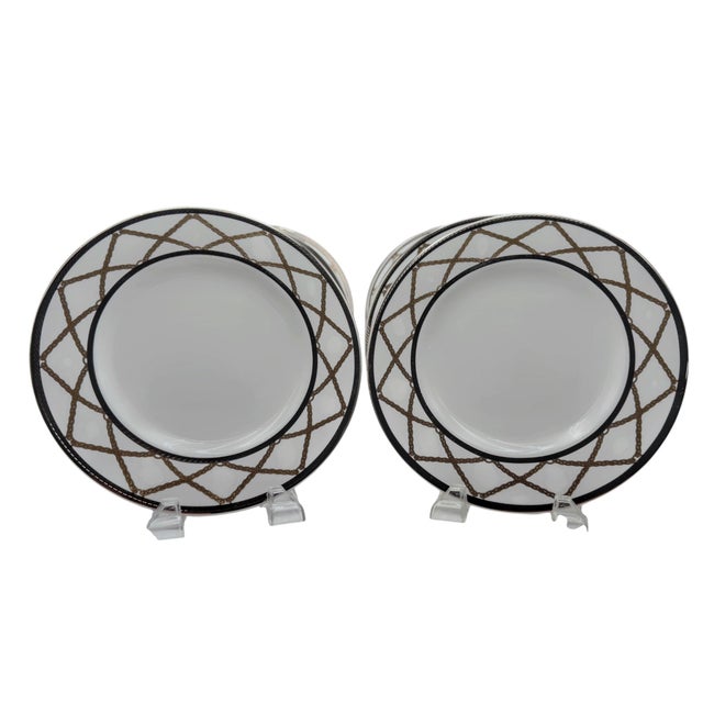 Set of 8 Lenox “Braided Elegance” Fine Bone China Dinner Plates For Sale - Image 13 of 16