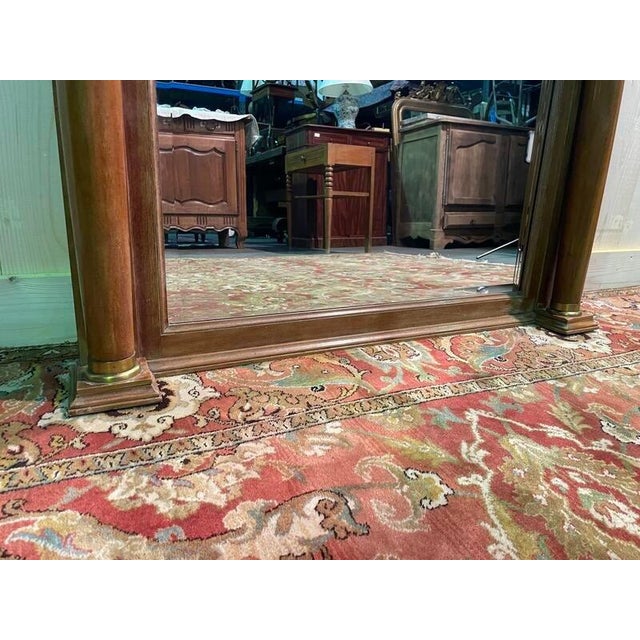 Wood Empire Mirror with Double Columns For Sale - Image 7 of 8
