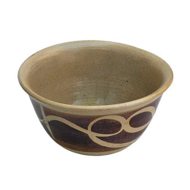 Rustic Mixing Bowl "Stoneware Designs West" California Pottery #809 For Sale - Image 3 of 9
