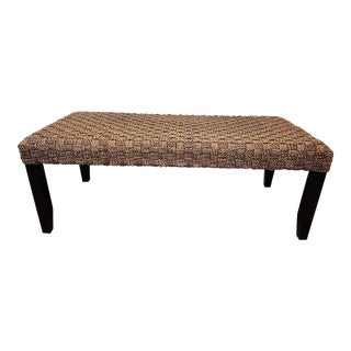 Palecek Double Woven Bench For Sale