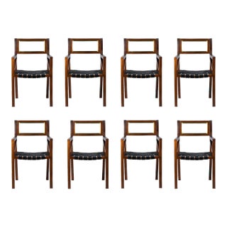 Wintri Contemporary Rosewood Finish Dining Chairs From Boston Mills - Set of 4 For Sale