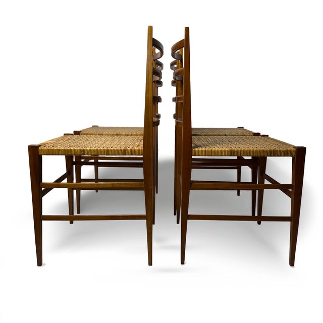 Vintage Italian Chairs in the style of Gio Ponti, 1950s, Set of 4 For Sale - Image 6 of 9