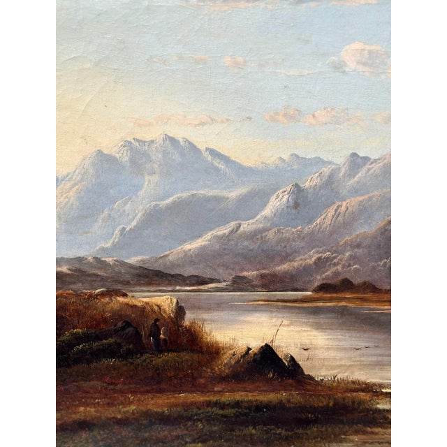 19th Century oil on canvas landscape by Charles Leslie, a great English painter in the Victorian era. It is framed with a...