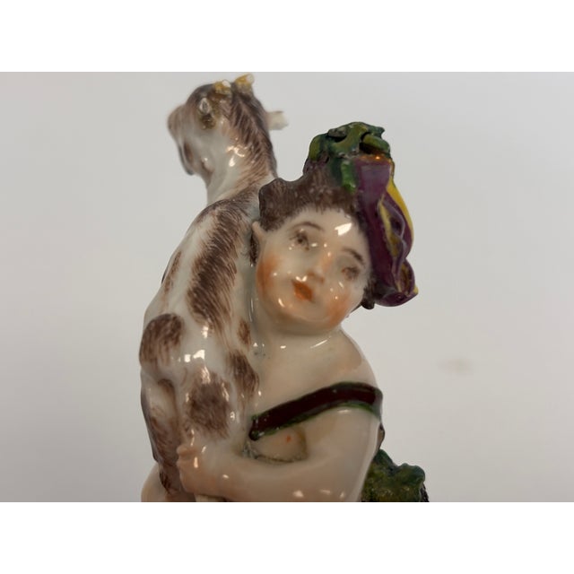 Young Shepherdess With Goat Figurine For Sale - Image 9 of 10