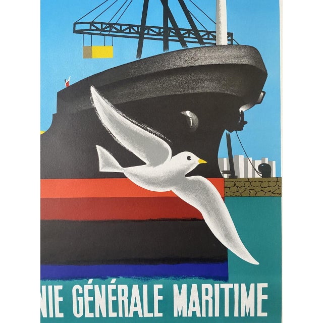 Superb original lithograph by fix masseau for cgm company. french version with the french text. fix masseau was thought by...