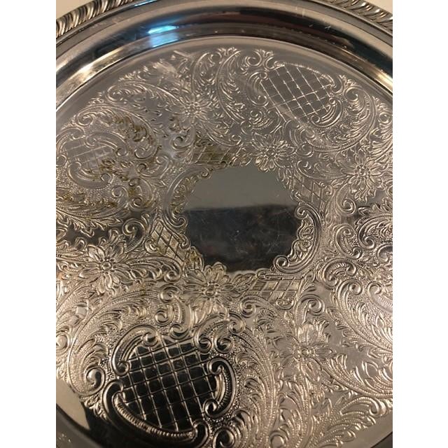 1940s Sheridan Silverplate Wine Coaster / Small Tray For Sale - Image 4 of 10