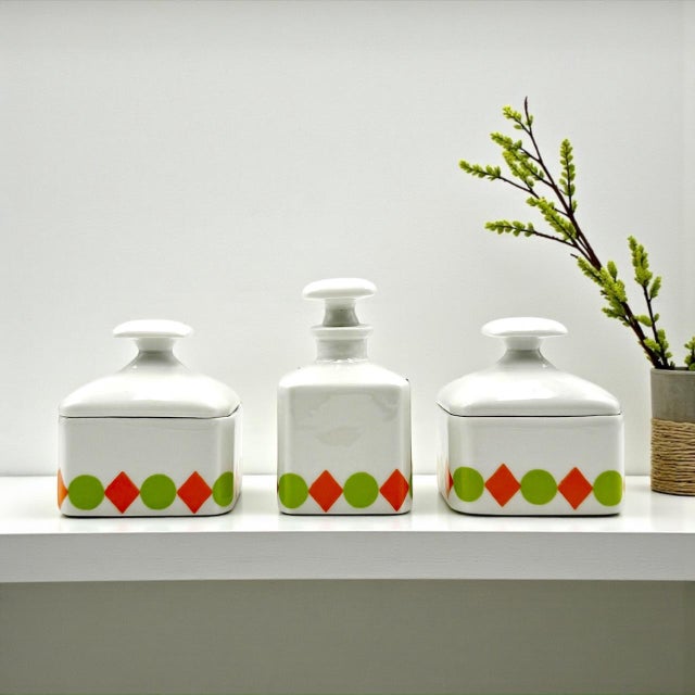 French Porcelain Toiletry Set, Set of 3 For Sale - Image 4 of 15