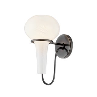 Hudson Valley Lighting Adams Corner 6.75 in. 1 Light Wall Sconce in Black Nickel Finish For Sale