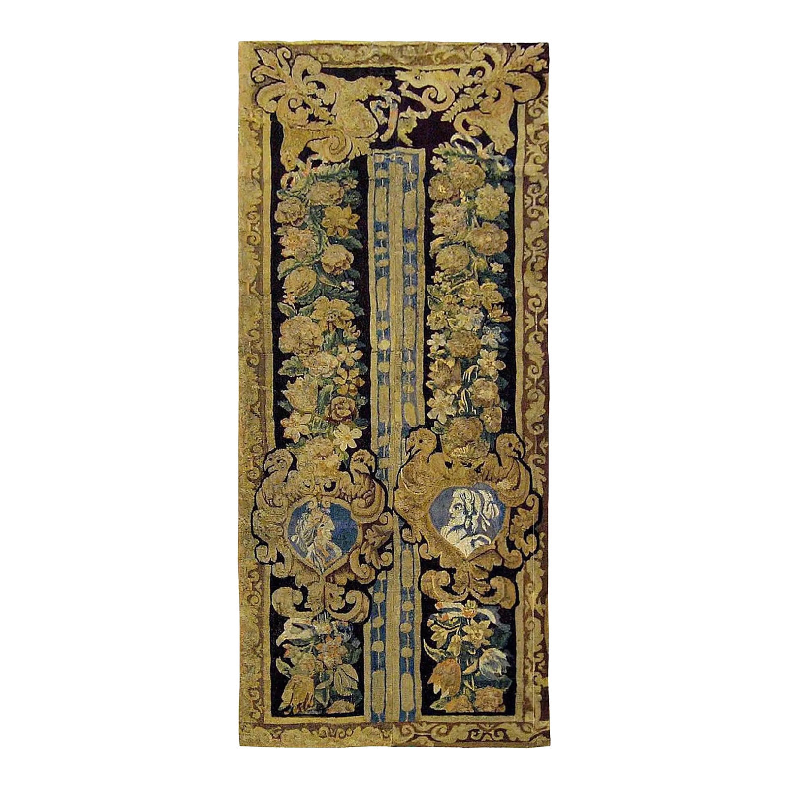 17th Century Flemish Tapestry Panel | Chairish