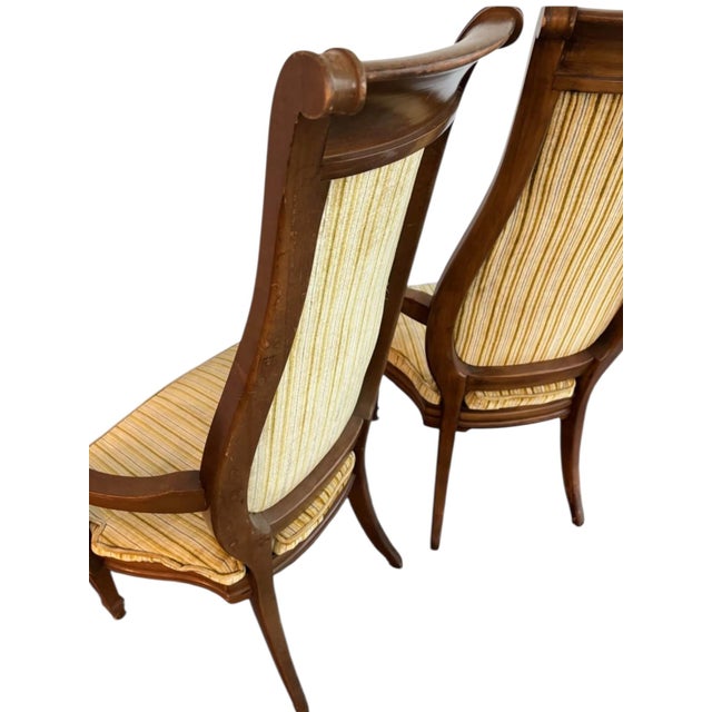 1920s 1920s Exceptional Pair of French Neoclassical Directoire Style High-Back Armchairs For Sale - Image 5 of 7